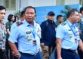 Komandan Lanud Raden Sadjad (Danlanud RSA) Marsekal Pertama TNI Onesmus Gede Rai Aryadi, S.E., M.M., M.Han., saat menghadiri taklimat Presiden Republik Indonesia Prabowo Subianto bersama para perwira tinggi TNI dan Polri di Kompleks Istana Kepresidenan Jakarta