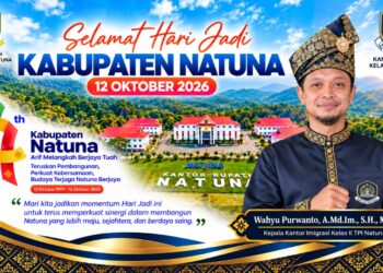 Imigrasi Natuna Ucapkan Selamat HUT ke-27 Kabupaten Natuna, Wahyu Purwanto Ajak Perkuat Sinergi Pembangunan