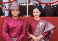 Danyon Komposit 1/Gardapati, Letkol Inf Reymond Hermawan Sitanggang, S.Sos., bersama istri, Ny. Oktavilani Reymond Hermawan Sitanggang