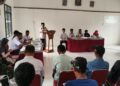 Kades landak Amirullah saat berikan sambutan