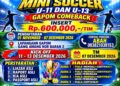Gaungkan Pembinaan Usia Dini, PPGAN FC Gelar Turnamen Mini Soccer U-11 dan U-13 Gapom Comeback