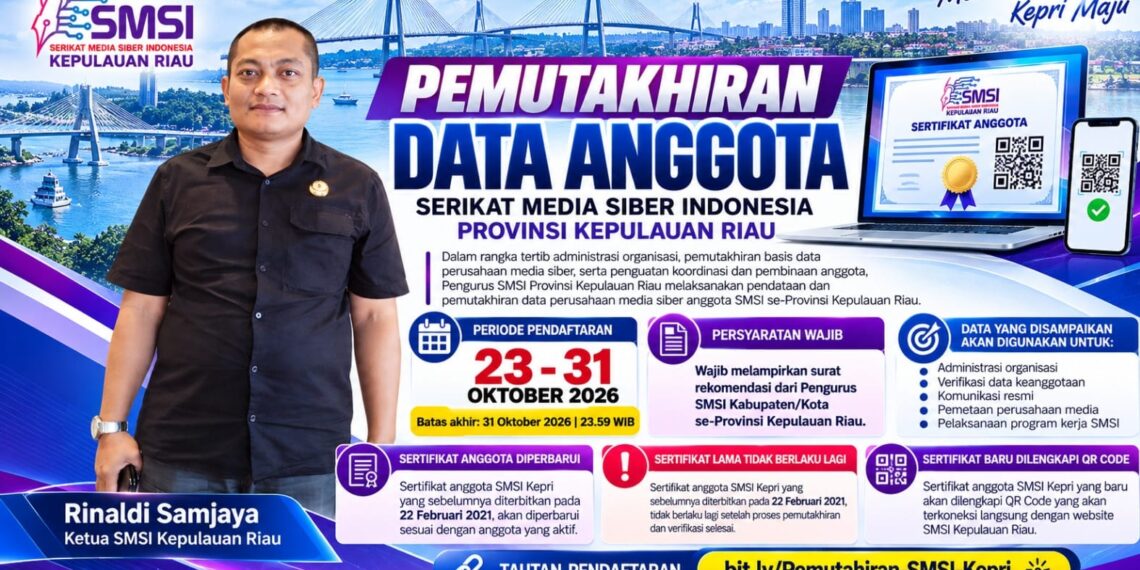 SMSI Kepri Wajibkan Anggota Daftar Ulang, Sertifikat Lama Segera Dicabut