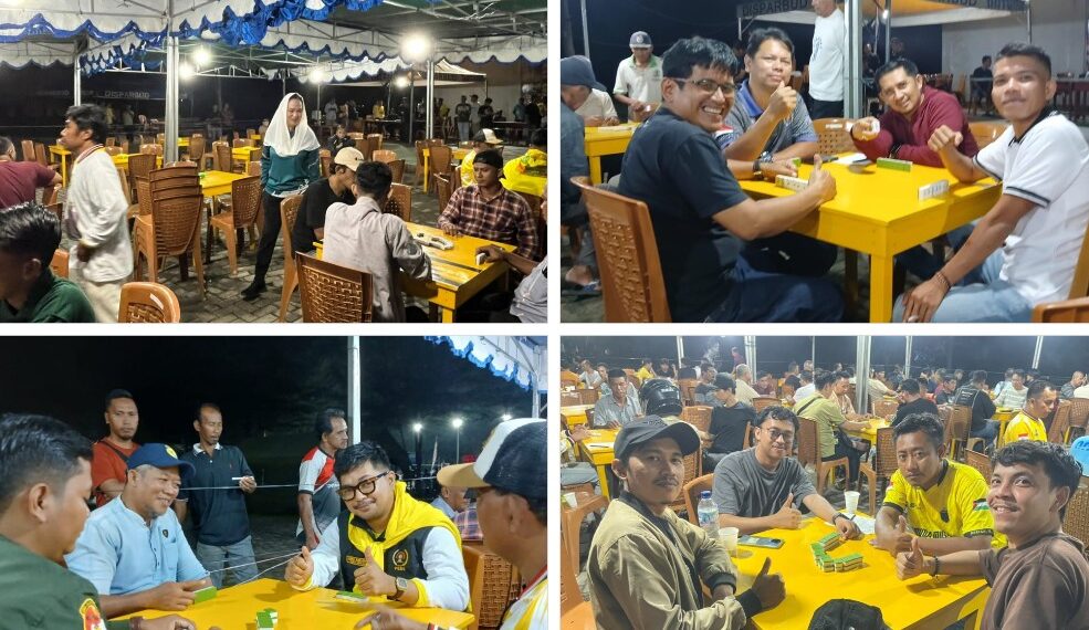 Bupati Cen Sui Lan Semangati Wartawan yang Adu Taktik di Meja Domino
